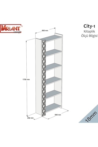 Variant Variant City Kitaplık - Ceviz / Ceviz