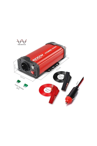 Lexroo Kbn600 12v/220v 600watt Modifiye Sinüs Dönüştürücü İnvertör