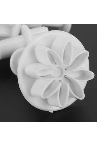 Springsun 4 Adet Çiçek Şekilli Plastik Pasta Dekorasyon Kalıbı - Dıy Pasta, Bisküvi Ve Çikolata Baskı Aracı Diğer