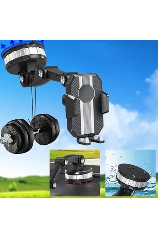 Coofbe Robotic 2in1 Araç İçi Torpido Üzeri Telefon Tutucu Araç Ön Cam Telefon Tutucu Teleskopic