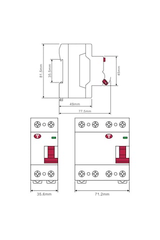 Mutlusan Mrc06-203040 2p 6ka Ac 40a 30ma Kaçak Akım Koruma Rölesi
