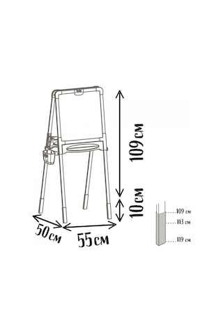 Smoby Ahşap Çift Taraflı Yazı Tahtası Çok Renkli