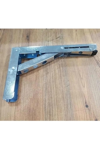 Mandallı Katlanabilir Masa Konsolu 1 Çift Çinko 40cm Gri
