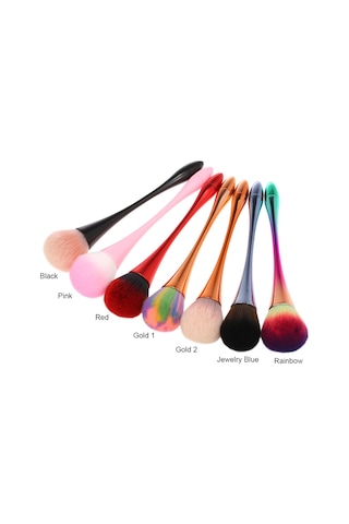 Hfambition Uzun Saplı Tırnak Toz Temizleme Fırçası - Yumuşak Nilon Tırnak Ve Yüz Bakımı Fırçası Pembe