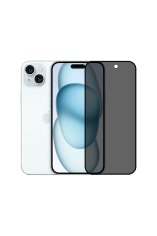 Safeus Tam Kaplayan Hayalet Parmak İzi Bırakmayan Safir Ekran Koruyucu Cam Apple iPhone 15 Uyumlu Plus İle