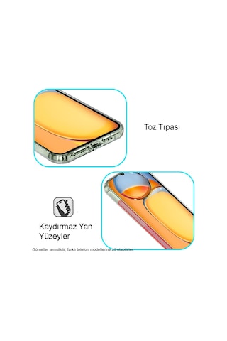 Xiaomi Uyumlu Redmi 13c Kapak Kamera Korumalı Tıpalı Şeffaf Silikon Kılıf