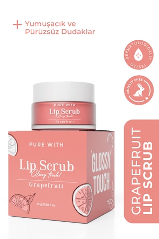 Glossy Touch Dudak Peelingi Greyfurt Aromalı Pürüzsüz Ve Işıltılı Dudak Peelingi 25 Gr