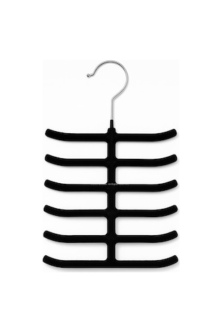 Kaymaz Kadife Kravat Askısı 3'lü Paket, 12 Kancalı Dolap İçi Düzenleyici Seti, Metal Kancalı, Kemer, Şal, Fular Ve Aksesuar İçin Yer Tasarruflu Pratik Organizer Askılık Acik Yeşil