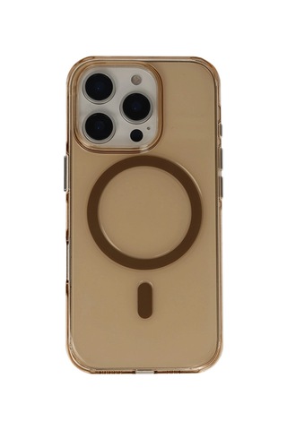 Joko Apple iPhone Uyumlu 16 Pro Max Gleam Pc Sert Magsafe Kılıf - Şeffaf-gold
