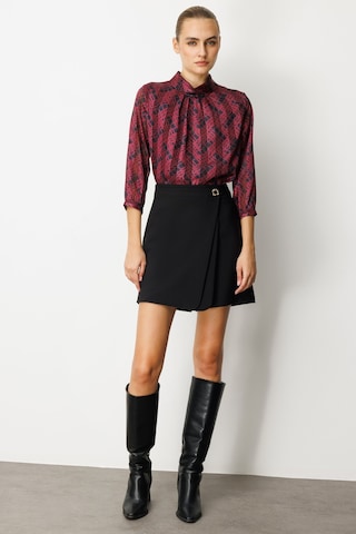 Ekol Kadın Beli Broşlu Şort Etek 2017 Siyah Siyah