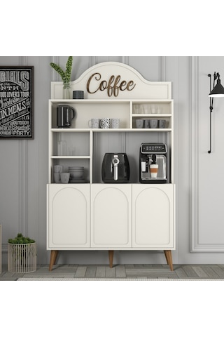 Lyon Kahve Köşesi 120cm - Krem / Ceviz