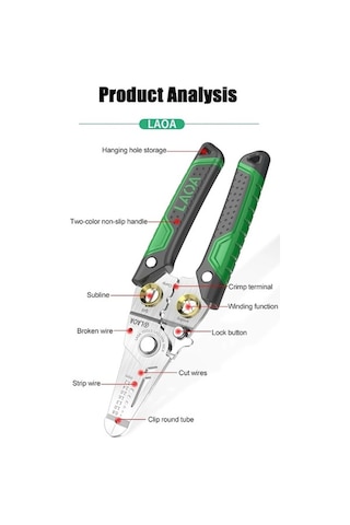 Fastbuy 7 Fonksiyonlu Elektrikçi Aleti: Tel Kesici, Sıyırıcı Ve Pense Seti