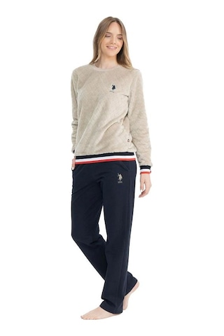 U.S. Polo Assn. U.s Polo 17079 Kadın Peluş O Yaka Pijama Takım 001