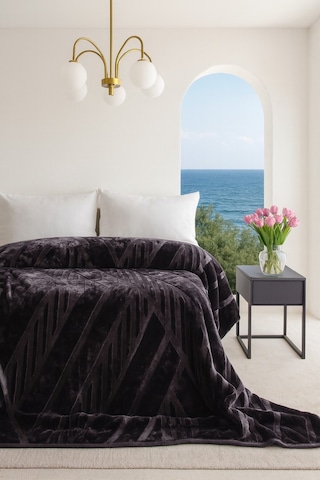 Decent Çift Kişilik Battaniye 220 240 Antrasit Antrasit