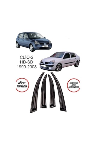 Renault Clio 2 Cam Rüzgarlığı 4lü 1999-2008 Arası