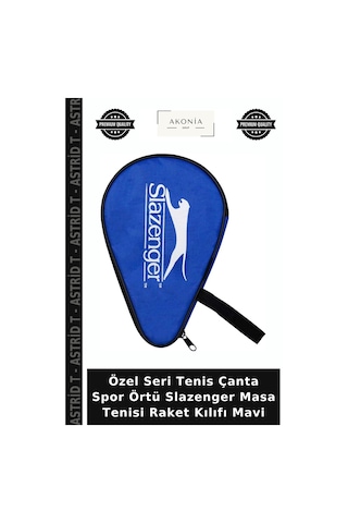 Özel Seri Tenis Çanta Spor Örtü Slazenger Masa Tenisi Raket Kılıfı Mavi