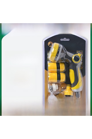 Moveevo Huabangshi Hbs-8422 10 Fonksiyonlu Basınçlı Yıkama/sulama Sprey Seti 4'lü , Abs+tpr Kaplama, Büyük Su Akışı Ve Mesafe, Otomatik Akış Modu Ayarı