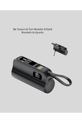 Led Göstergeli 2000mah Cep Tipi Hızlı Şarj Powerbank 20.000 Mah