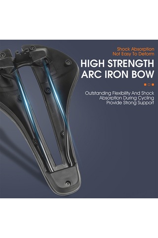 Xindoker Bisiklet Jantı, Orman Ve Yol Bisikletleri İçin Konforlu, Havalandırmalı, Şok Emici Siyah Podium 300g, Pu+metal Siyah