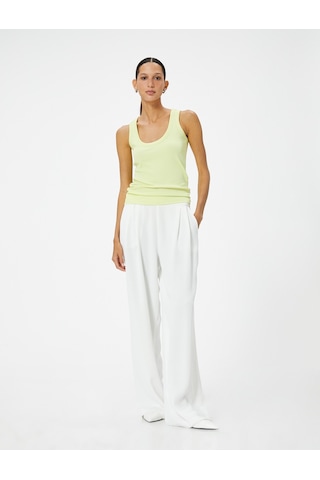 Koton Fitilli Atlet Kalın Askılı U Yaka Slim Fit Sarı 4sak10208ek Sarı