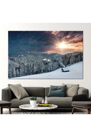 80x160cm 1 Parça Kanvas Tablo, Gün Batımı Manzarası Posteri