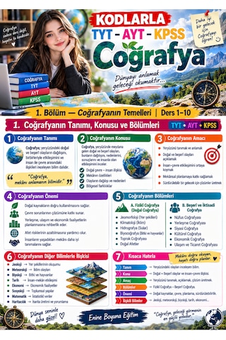 Kodlarla 120 Derste Coğrafya Tyt Ayt Kpss Coğrafya Konu Anlatımı Tamamı Renkli