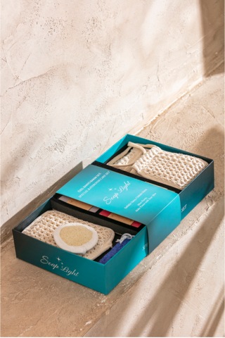 Soap Light Doğal Sabunlar Ve Pamuk Lifi Seti