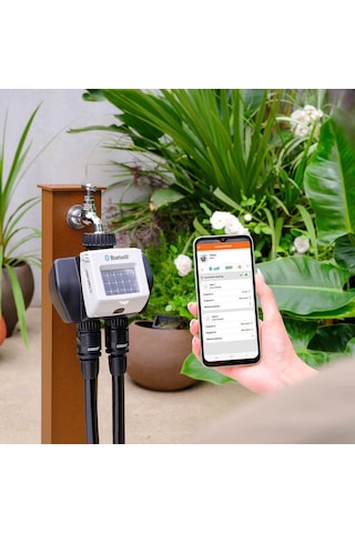 Claber 8498 Dual Myaquasolar, 2 Çıkışlı Otomatik Tımer-sulama Zamanlayıcısı