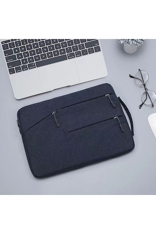 Aubyhe 14.6 İnç Derin Gri Bilgisayar İç Çantası - Tablet Koruyucu Kılıf, Çoklu Reçmeli, Dayanıklı, Taşınabilir Apple, Huawei, Xiaomi, Lenovo Uyumlu Siyah