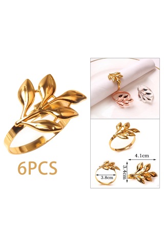 Homyl Narin Peçetelik Peçete Halkaları Parti Süs Için Altın Altın