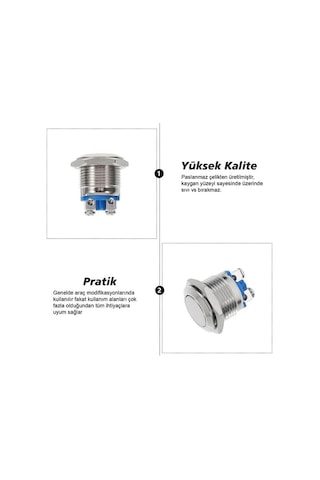 Ic-182 D98 Metal 19mm Düz Buton Pbs28b-2