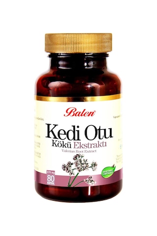 Balen Kedi Otu Kökü Ekstraktı (Valerian Root) 375 Mg 80 Kapsül 2 Adet