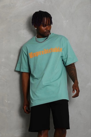 Barlashive Erkek Baskılı T-shirt Kısa Kol Bisiklet Yaka Regular Fit Tişört - Mint Yeşili Çok Renkli