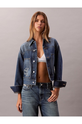 Calvin Klein Workwear Ck Sanded Blue Kadın Mavi Ceket Lv047e906g-3nl Mavi