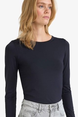 Defacto Slim Fit Dar Kesim Bisiklet Yaka Basic Düz Uzun Kollu Tişört D3756ax25aubk81 SIYAH