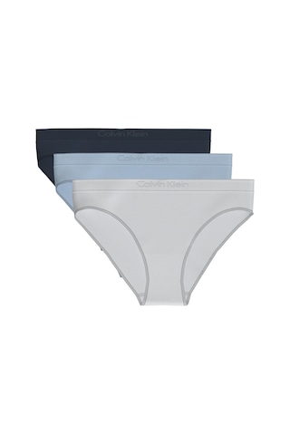 Calvin Klein Kadın 3'lü Paket Mavi/gri/siyah İç Çamaşırı-13668 Mavi
