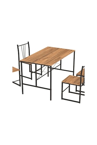 Retodesign 120/60 Yemek Masası, Mutfak Masası 1604 Siyah