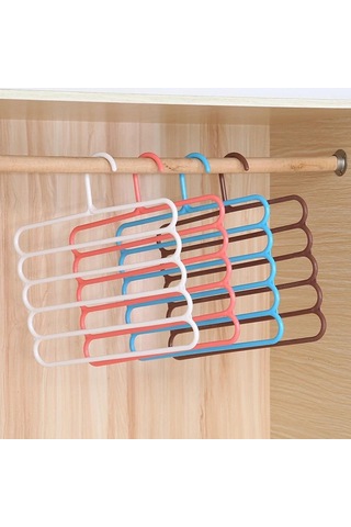 Çok İşlevli 5 Katmanlı Pantolon Askısı Tutucuları Pantolon Askısı Depolama Rafı Elbise Askısı Yerden Tasarruf Sağlayan Gardırop Dolap Düzenleyici Yeşil