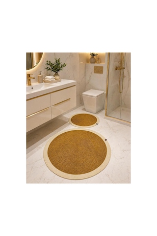 Hasır,jüt, Kilim, Paspas, Mutfak Halısı, Banyo Paspası, Halı,yolluk,2 Li Takım Daire Hasır-krem Hasır-krem