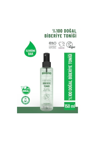 Siveno %100 Doğal Biberiye Suyu Saç Dökülmesi Karşıtı ve Hızlı Saç Uzatma Etkili Saç Toniği 150 ML