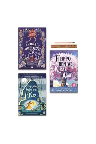Genç Timaş Ayıyla Konuşan Kız - Tavuk Bacaklı Ev - Filippo Ben Ve Kiraz Ağacı Set - 3 Kitap