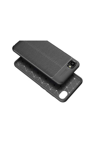 Htc Desire 12 Kılıf Deri Tarzı Niss Silikon Case