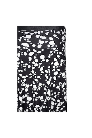 Barem Kadın Arzu Korsajlı 6 Parçalı Desenli Penye Siyah Etek D56 Siyah