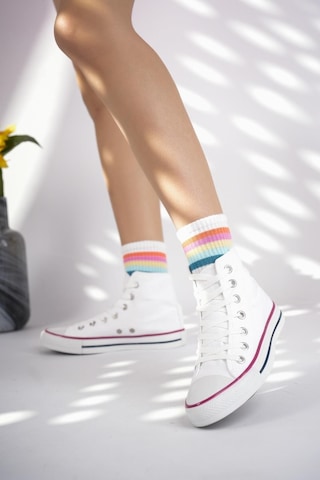 N Moda Unisex Keten Ayakkabı Spor Ayakkabı Günlük Sneakers Uzun Beyaz