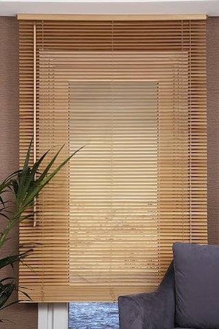 AS Perde Polywood 25 Mm Ahşap Jaluzi Perde Çok Renkli