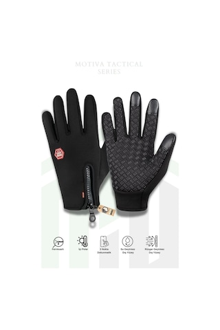 Motiva Tactical Unisex Bisiklet Motosiklet Taktik Eldiven Dokunmatik Rüzgar Geçirmez Kaymaz