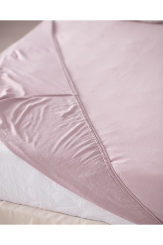 Madame Coco Belle King Size Plus Pamuklu Lastikli Bambu Çarşaf - Açık Mürdüm 8684427301098 Çok Renkli