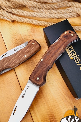 Ceviz Sap Kamp Çakısı Outdoor Piknik Çakısı Bahçe Çakısı Çkx-726 Kahverengi