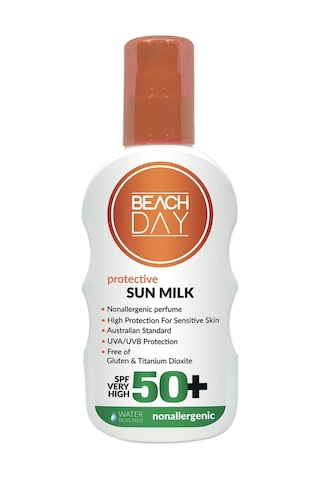 Beach Day Hassas Ciltler için Yüksek Koruyucu Güneş Sütü SPF50+ 150 ML