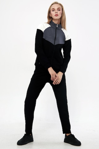 Trendhill Kadın Siyah Modal Scuba Eşofman Takım Edy5543s Siyah